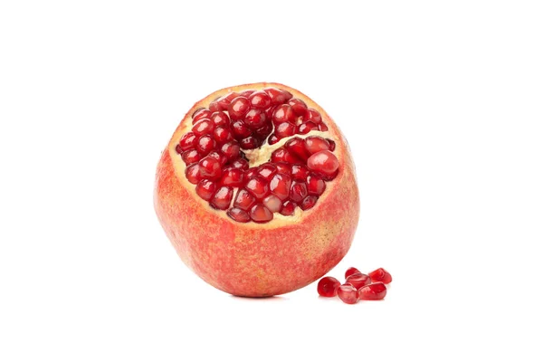 Pomegranate Isolated White Background Juicy Fruit — Stock Photo, Image