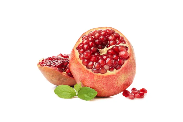 Granatäpple Isolerad Vit Bakgrund Saft Frukt — Stockfoto