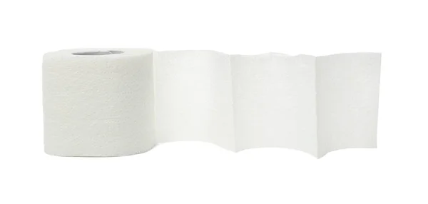 Одномісний Туалетний Папір Ізольований Білому Тлі — стокове фото