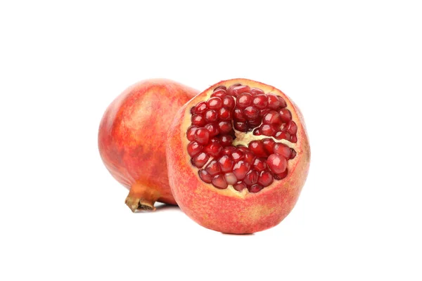 Pomegranate Isolated White Background Juicy Fruit — Stock Photo, Image