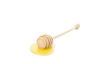 Bal ve dipper beyaz arkaplanda izole