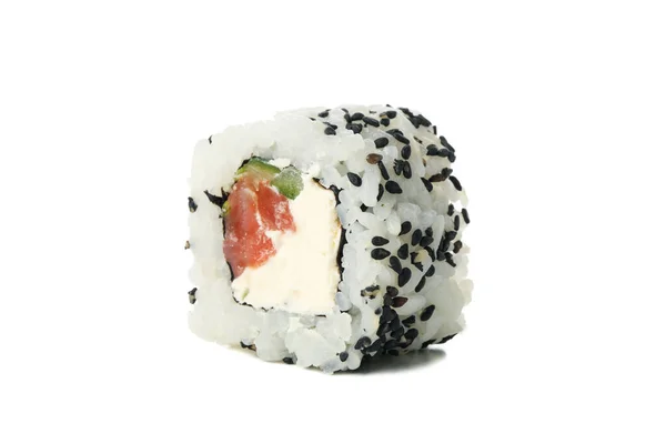 Delicioso Rollo Sushi Aislado Sobre Fondo Blanco — Foto de Stock