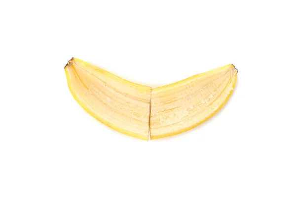 Банановая Кожура Белом Фоне Свежие Фрукты — стоковое фото