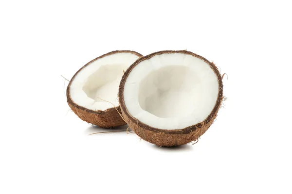 Coco Isolado Sobre Fundo Branco Frutas Tropicais — Fotografia de Stock