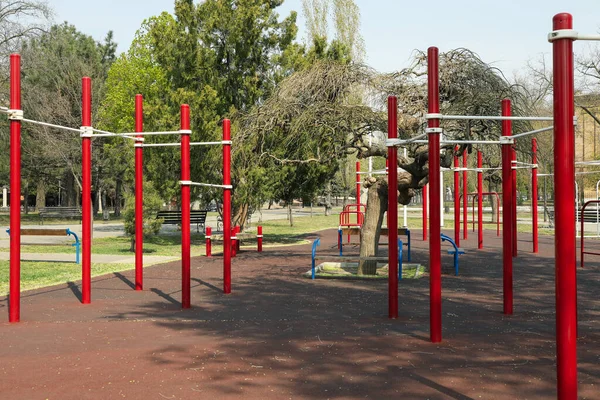 Sportplatz Park Sonniger Frühlingstag — Stockfoto