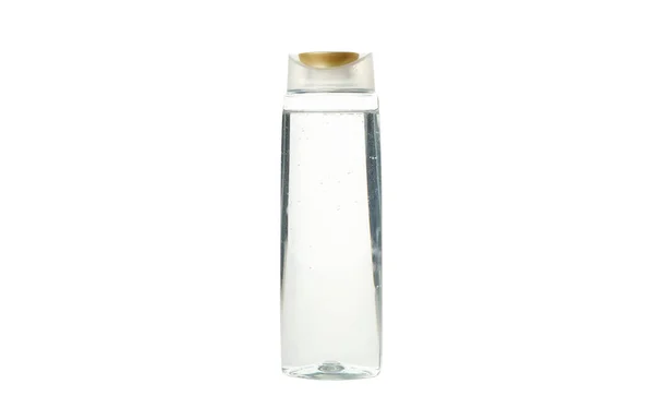 白底隔断的空白塑料洗发水或乳液瓶 — 图库照片