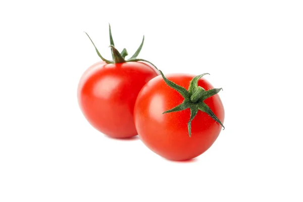 Tomates Rouges Fraîches Isolées Sur Fond Blanc — Photo