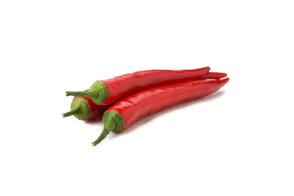 Tasty Red Chilli Peppers Isolated White Background — Stock Photo, Image