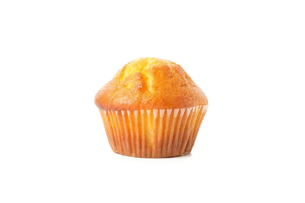 Delicioso Sabroso Muffin Aislado Sobre Fondo Blanco — Foto de Stock