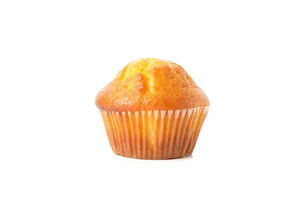 Finom Ízletes Muffin Elszigetelt Fehér Alapon — Stock Fotó