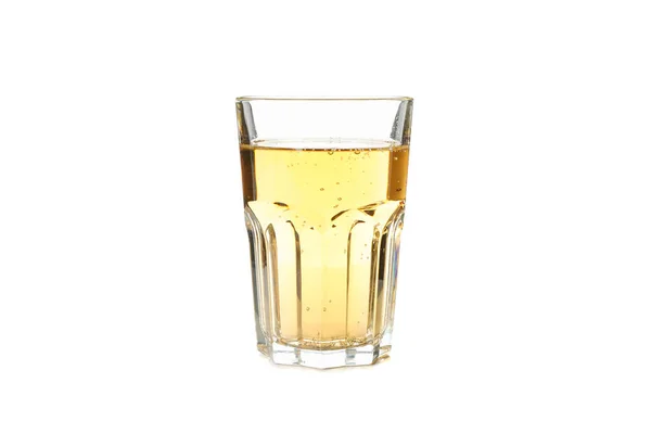 Glas Äppelcider Isolerad Vit Bakgrund — Stockfoto