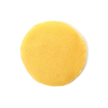 Beyaz arka planda izole edilmiş leziz krep. Tatlı kahvaltı.