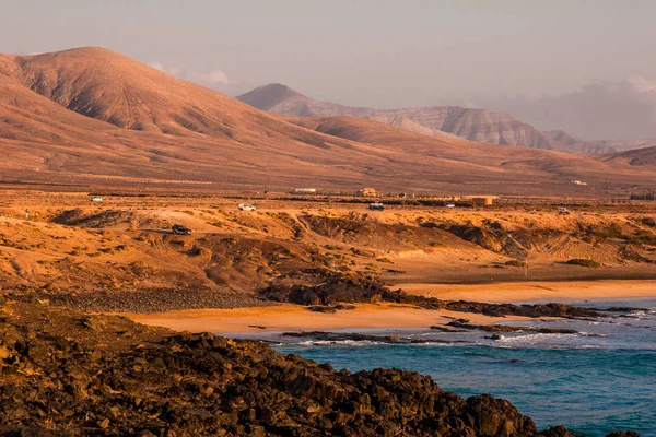 Fuerteventura jämfört beach Kanarieöarna Spanien — Stockfoto