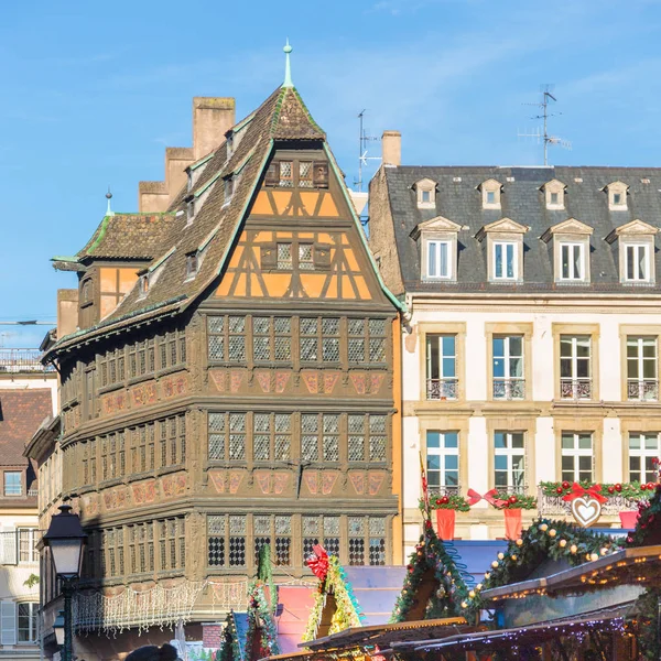 Strasboug dezembro 29 2015 .Decoração de Natal em Strasbourg, Alsácia, França — Fotografia de Stock