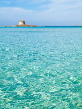 Stintino 24 Ekim 2013. Pelosa beach adlı Sardunya İtalya