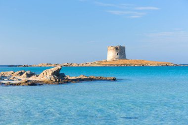 Stintino 24 Ekim 2013. Pelosa beach adlı Sardunya İtalya