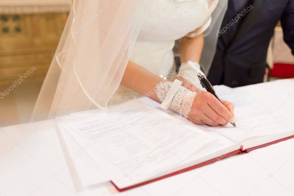 Bride wedding signature