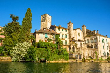Lake Orta ile ada, San Giulio, İtalya
