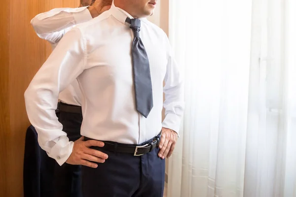 White shirt and cufflink — Stock Photo, Image