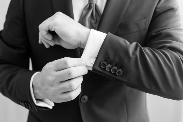 White shirt and cufflink — Stock Photo, Image