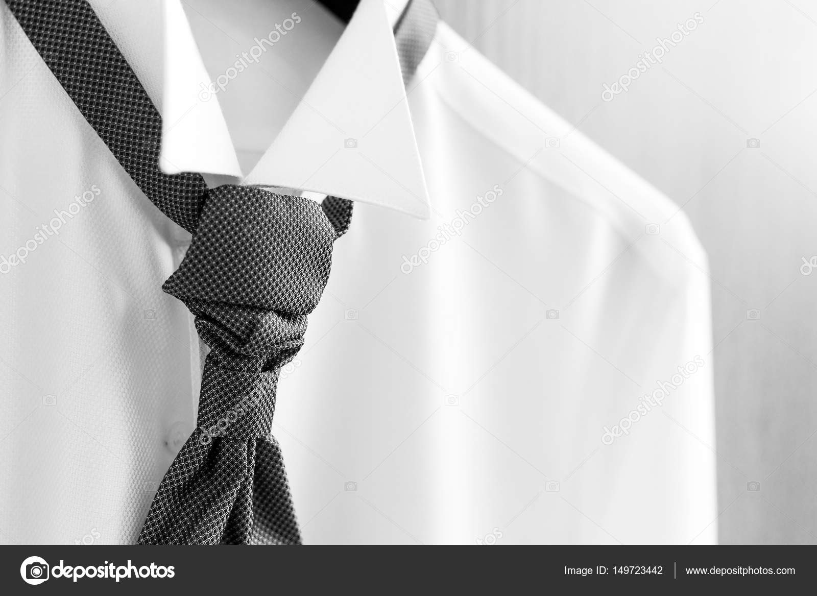 Белая Рубашка Черный Галстук Фото