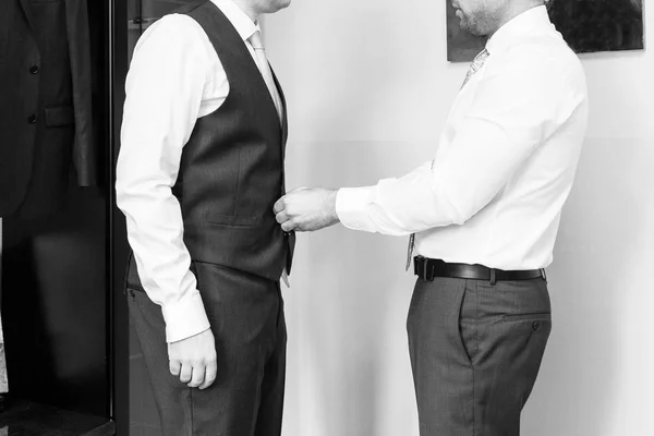 Boutonniere in tuxedo — Stock Photo, Image