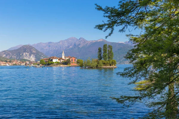 Lago Mayor Isla de Pescadores, Stresa italia — Foto de Stock