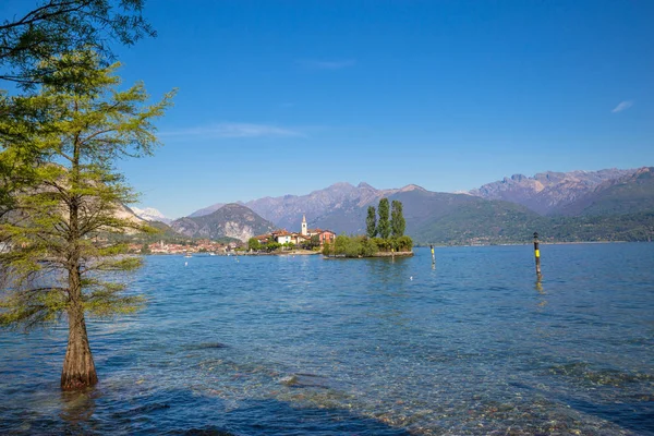 Lago Mayor Isla de Pescadores, Stresa italia — Foto de Stock