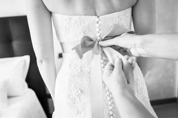 Vestido de novia espalda — Foto de Stock