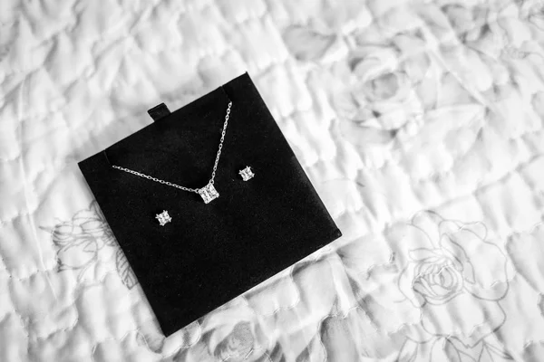 Bride necklace of beautiful diamond — Stock Photo, Image