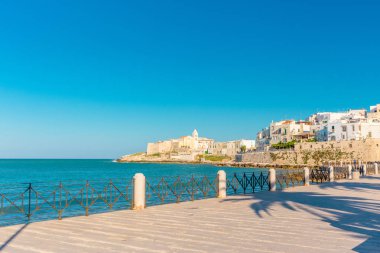 Vieste görünümü, Apulia, Güney İtalya