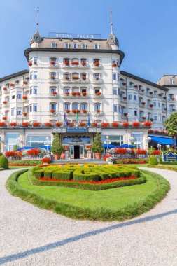 Stresa, Lake Maggiore, İtalya, 05 Temmuz 2017. Regina Palac görünümünü