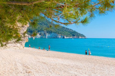 Vignanotica, Apulia, İtalya, 31 Mayıs 2017.The Vignanotica beach, ben