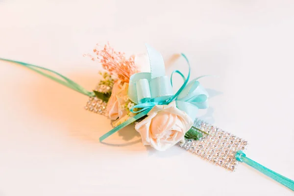 신부 들러리 꽃 팔찌 — 스톡 사진