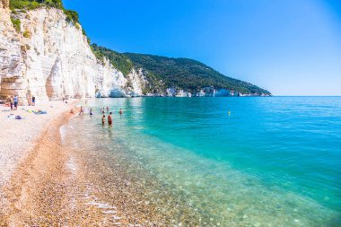 Vignanotica, Apulia, İtalya, 31 Mayıs 2017.The Vignanotica plaj, Apulia, İtalya