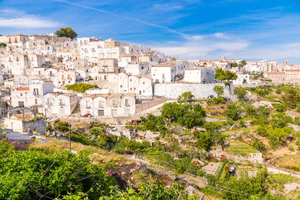 Blick Auf Monte Sant Angelo Town Altes Dorf Apulien Region — Stockfoto