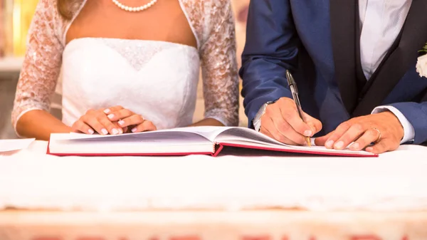 Señal Novio Registro Del Matrimonio — Foto de Stock