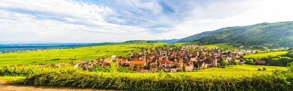 Vista del pueblo de Riquewihr en Alsacia, Francia — Foto de Stock