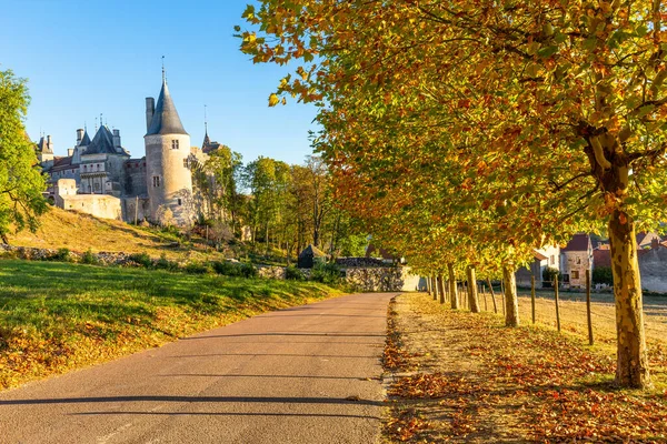 Setembro 2019 Vista Castelo Rochepot Borgonha França — Fotografia de Stock