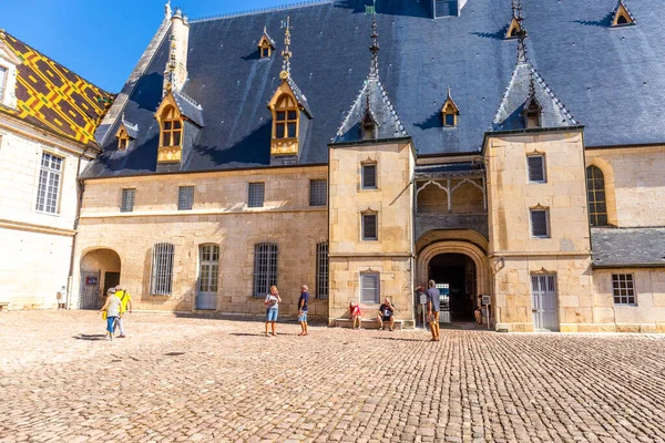September 2019 Courtyard Hotel Dieu Eller Hospice Beaune Bourgogne Frankrike — Stockfoto