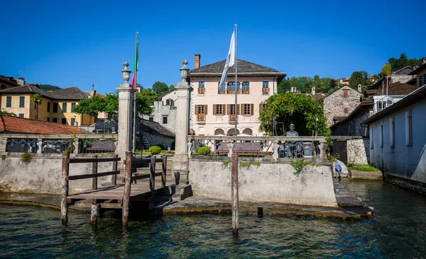 View Orta San Giulio Village Lake Orta Piedmont Italy — Stock Photo, Image