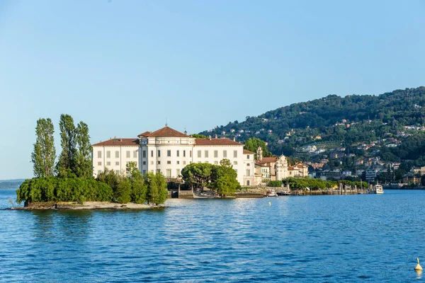 Paisaje Con Isla Bella Lago Mayor Lombardía Stresa Italia — Foto de Stock