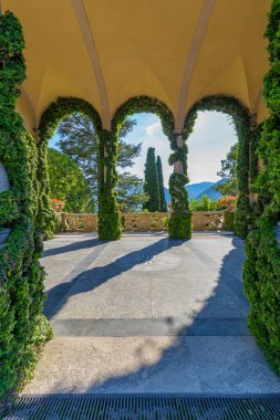 17 Temmuz 2019, Meşhur Villa del Balbianello, Como Gölü, Lombardy