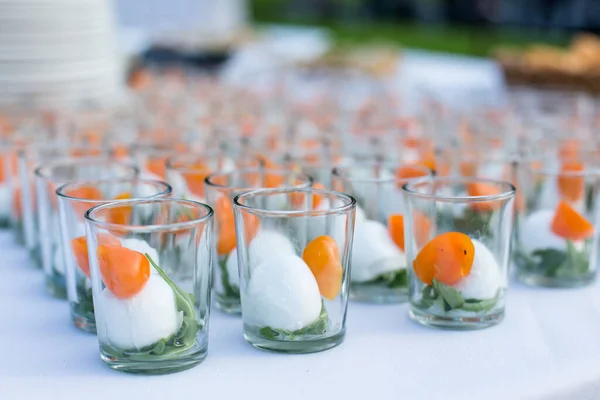 Aperitivos Sortimento Queijo Alimentos Para Dedos — Fotografia de Stock