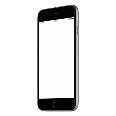 Siyah akıllı telefon biraz cw boş ekran ile döndürülmüş iphone benzer kadar sahte 