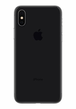 Alan Gray Apple iphone X arka yüzü ön görünüm beyaz arka plan üzerinde izole