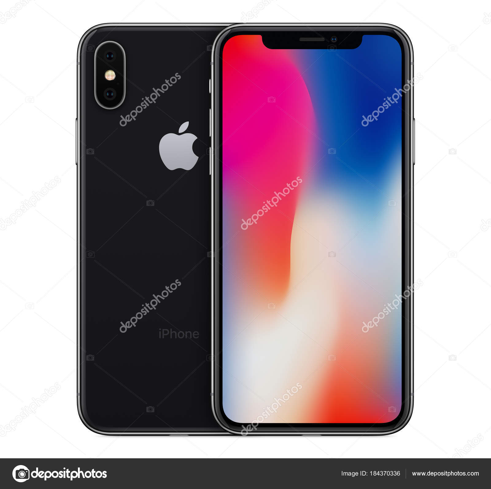 Space Wallpaper Iphone Space Gray Apple Iphone X Mockup Front View With Wallpaper Screen And Iphone 10 Back Side Behind It Stock Editorial Photo C Alexey Boldin