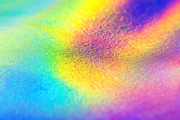 Arco iris hoja holográfica real textura fondo — Foto de Stock