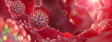 Kopya alanı olan Coronavirus COVID-19 arkaplanı