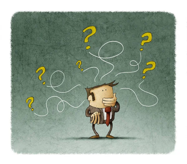 bazı soru kafasından gelir iken adam düşünüyor